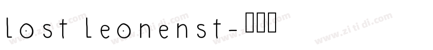 Lost Leonenst字体转换